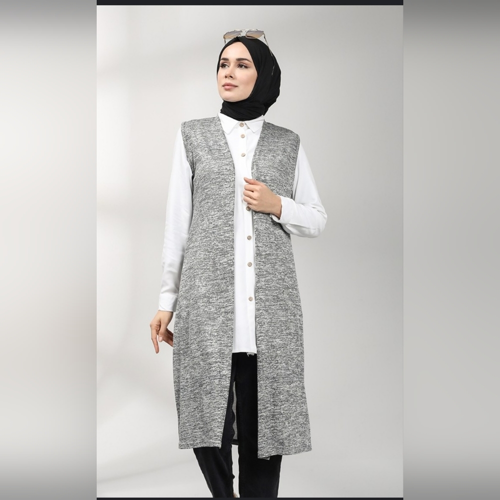Alfani XXL duster vest in grey